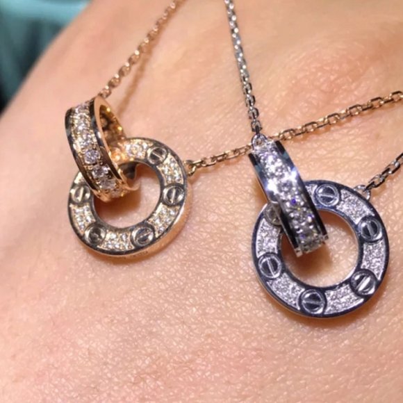 New! Love Pendant Charm Necklace Rose Gold - Picture 3 of 9